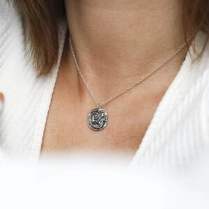 Sterling Silver Siren Necklace on model