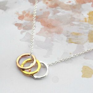 Mixed Metal Circles Necklace