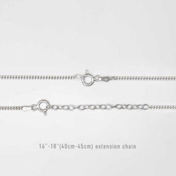 STERLING SILVER FINE CURB CHAIN GD035 EXTENSION