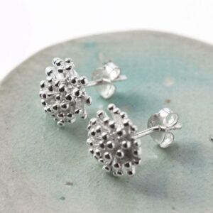 Silver Cluster Stud Earrings by Martha Jackson