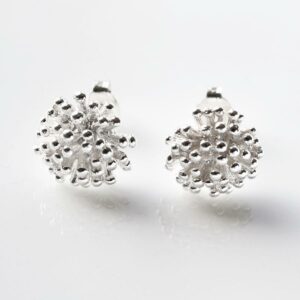 Silver Cluster Stud Earrings by Martha Jackson