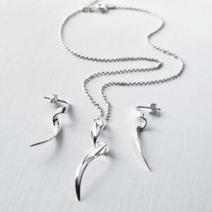 Silver Ribbon Twist Set by Martha Jackson