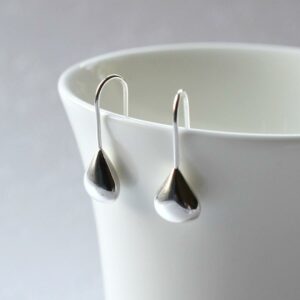 Sterling Silver Tear Drop Earrings by Martha Jackson