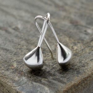 Sterling Silver Tear Drop Earrings by Martha Jackson