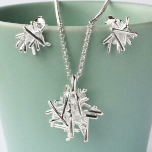 Silver Twig Stack Jewellery Set by Martha Jackson