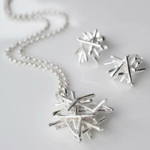 Silver Twig Stack Jewellery Set by Martha Jackson