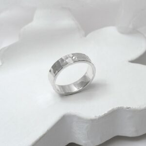 Diamond Secret Message ring on white background