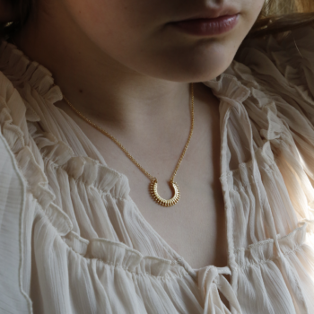 goldplatedsterlingsilvermarrakechnecklaceonmodel