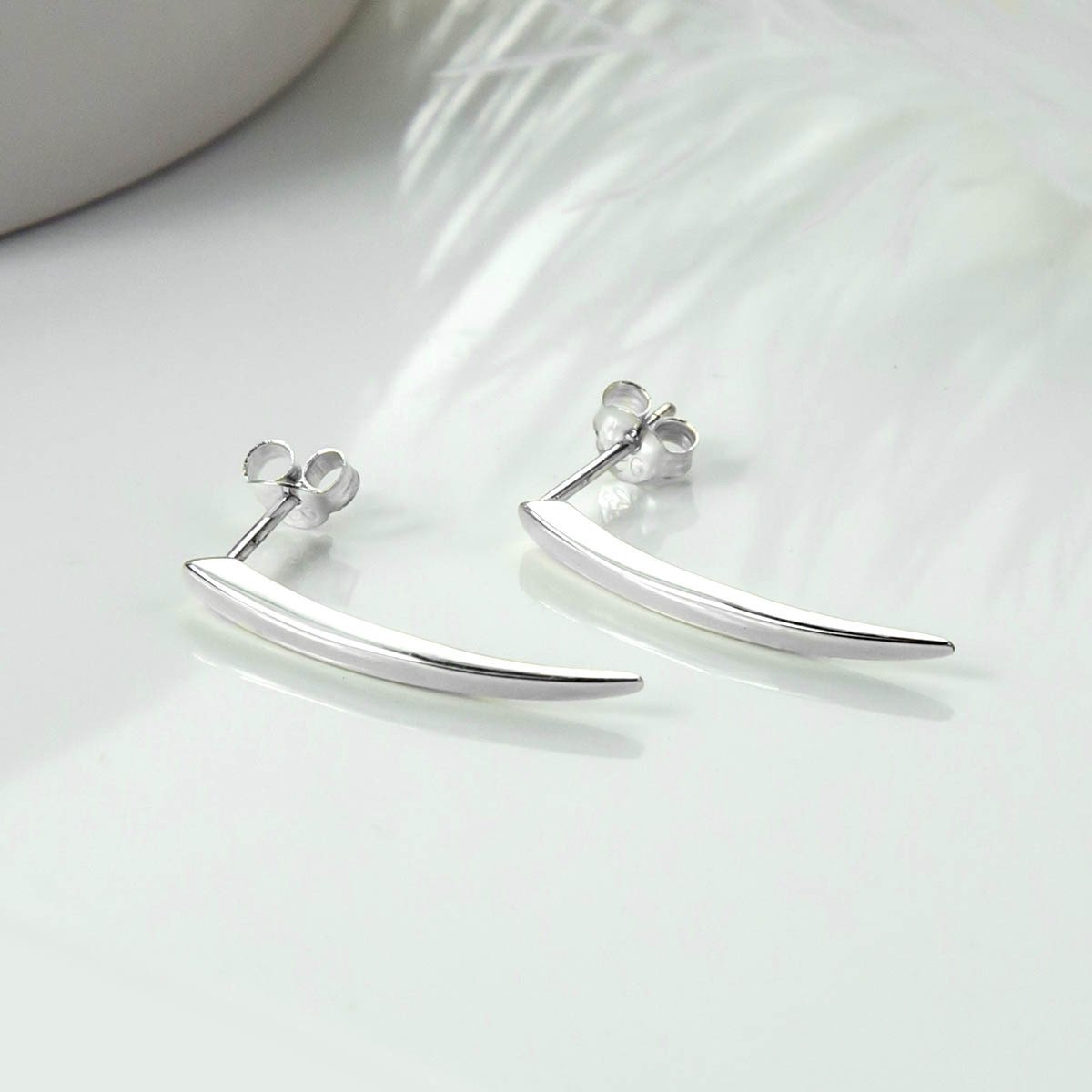 Sterling Silver Elegant Stud Earrings Martha Jackson