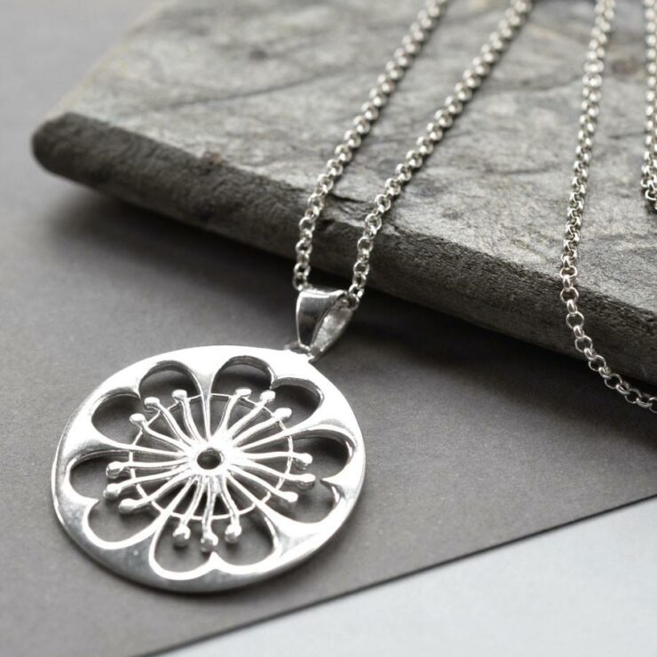 Primrose sterling silver necklace top
