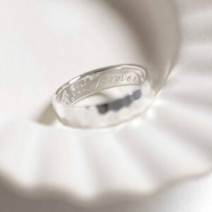 Secret Message Ring SMR_5MM HAMMERED_ME & YOU FOREVER