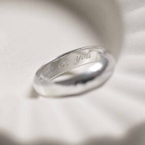 Secret Message Ring SMR_5MM POLISHED_ME & YOU FOREVER