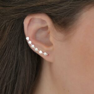 Heart Ear Climbers on Model