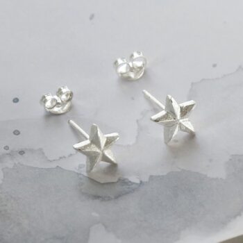 MB206E 2 SOLID STAR STUD EARRINGS Copy