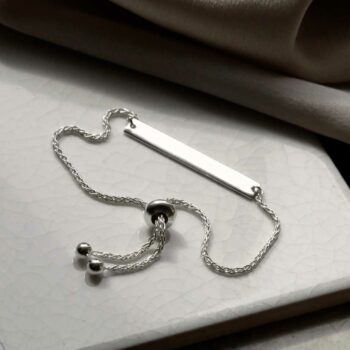 MV1314B Engravable Sterling Silver Adjustable Identity Bracelet 1110x1110