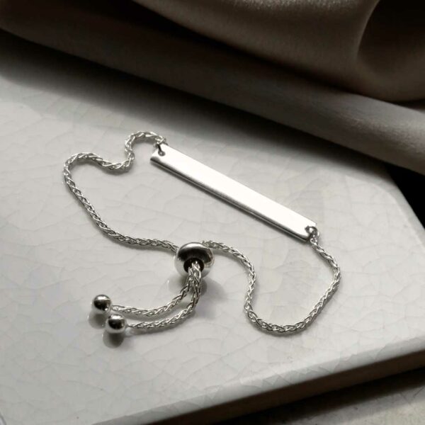 MV1314B Engravable Sterling Silver Adjustable Identity Bracelet 1110x1110