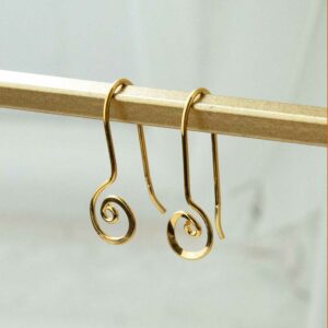 Gold plated spiral ear threaders