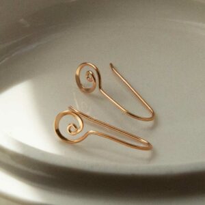 rose gold spiral ear threaders