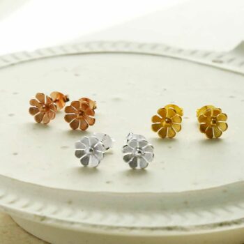 MS1216 MS1217S MS1217G MS1217RG STERLING SILVER DAINTY DAISY STUDS 1110X1110 1 1