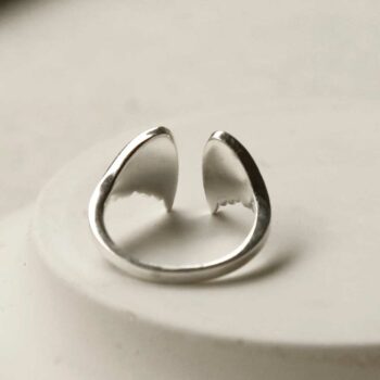 MZB100 STERLING SILVER ANGEL WINGS ADJUSTABLE RING 7 1110X1110