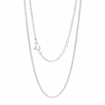 STERLING SILVER BELCHER CHAIN R001 WHITE BACKGROUND
