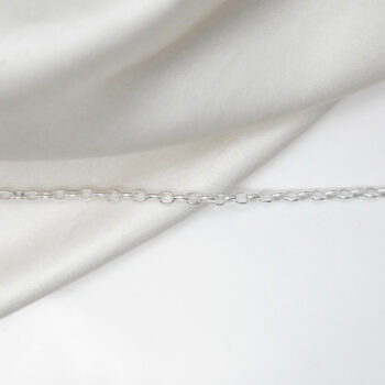 STERLING SILVER OVAL BELCHER CHAIN R025 LAID STRAIGHT