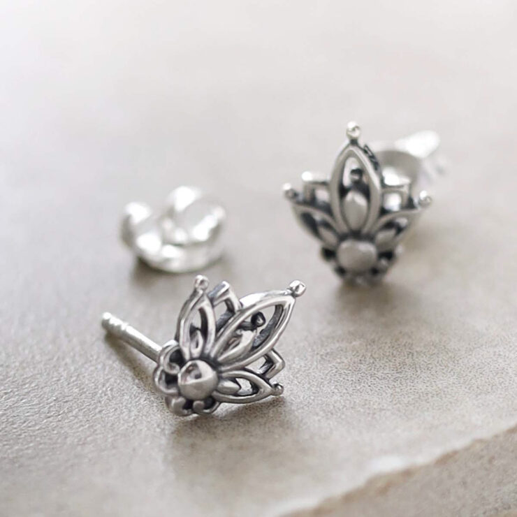 Sterling Silver on ceramic background