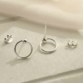 ME510 STERLING SILVER CIRCLE STUDS 2