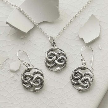 ML953 STERLING SILVER TWISTED SNAKE SET 2