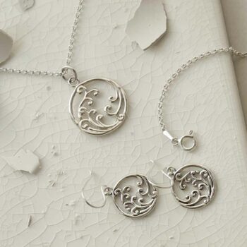 ML954 STERLING SILVER WILD WAVES SET 2