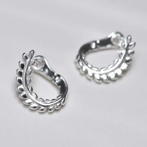 Sterling Silver Laurel Hoops