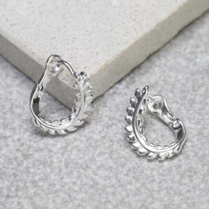 Sterling Silver Laurel Hoops