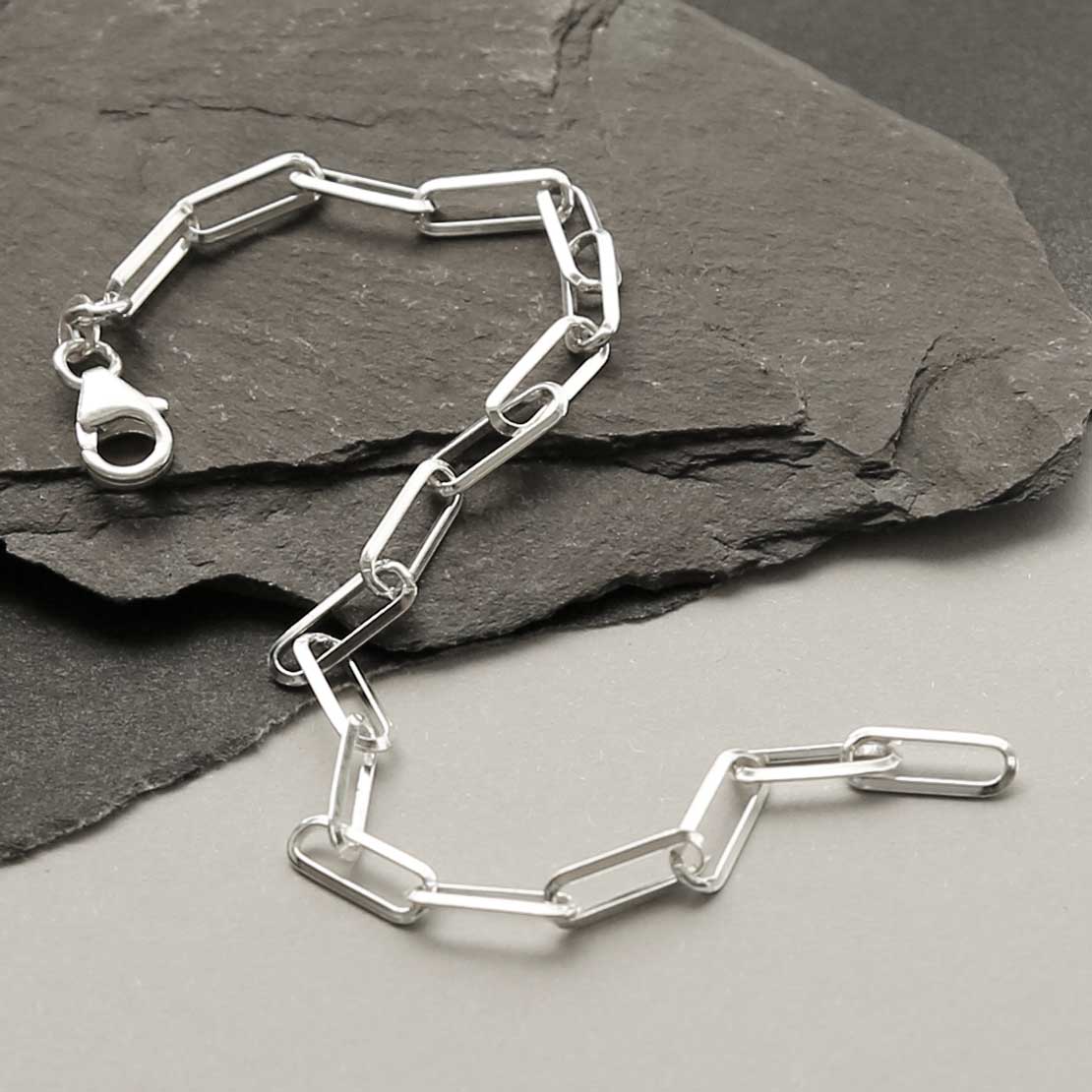 Sterling Silver Paperclip Bracelet | Affordable Jewellery - Martha