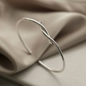 silver entwined bangle upright