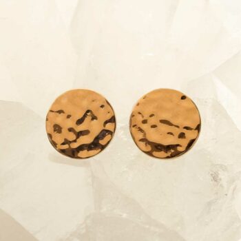 MS1222RG ROSE GOLD PLATED SILVER DISC STUDS 1