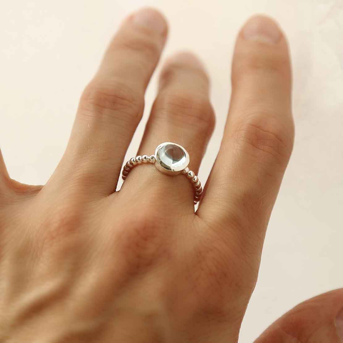 Pandora Sterling Pandora Moonstone Topaz Ring Pandora Birthstone