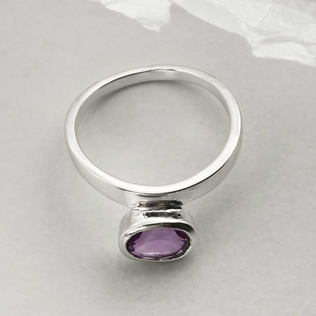 Sterling Silver Amethyst Stacking Ring | Affordable Jewellery - Martha ...
