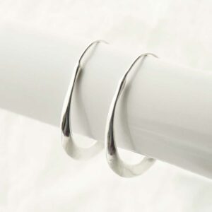 silver thick ribbon hoops hanging