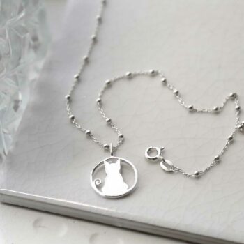 MD368 STERLING SILVER CAT NECKLACE 1