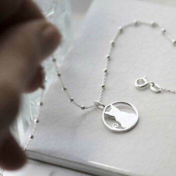 MD368 STERLING SILVER CAT NECKLACE 5