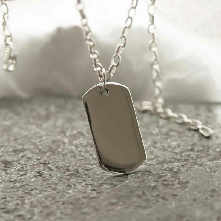 RESTORATION dog-tag pendant necklace silver-plated – Pilgrim