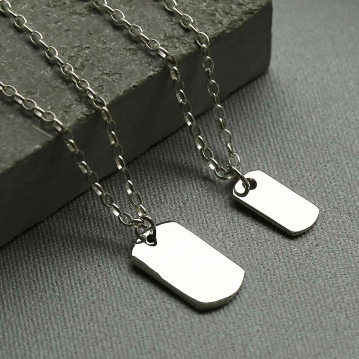 Titanium Dog Tag Pendant With Cross Cut-Out - TitaniumStyle.com