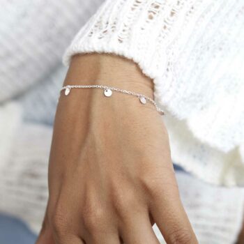 ML919B STERLING SILVER COIN CHARM BRACELET MODEL 1