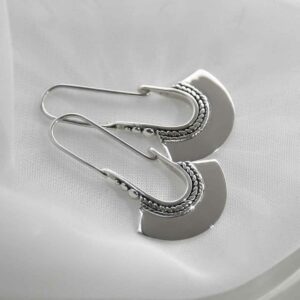 silver egyptian style large drop earrings in sunshine