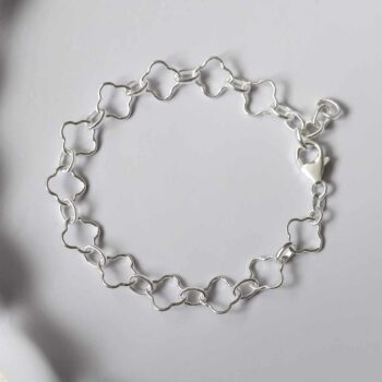 MV1340B STERLING SILVER CLOVER BRACELET 1