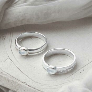 MZB133 MS MZB134 MS STERLING SILVER MOONSTONE SECRET MESSAGE RING 1