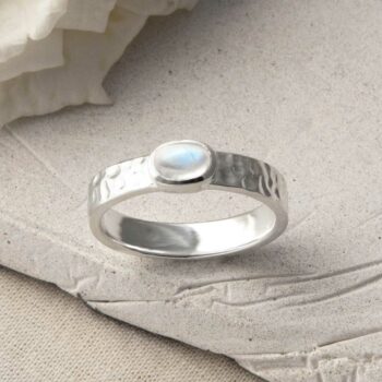 MZB134 MS STERLING SILVER MOONSTONE SECRET MESSAGE RING 1