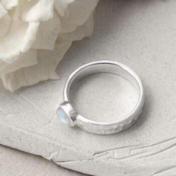 MZB134 MS STERLING SILVER MOONSTONE SECRET MESSAGE RING 2