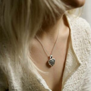 Fleur De Lis Locket on Model