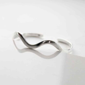 MR1116 STERLING SILVER OCEAN CUFF BANGLE 3
